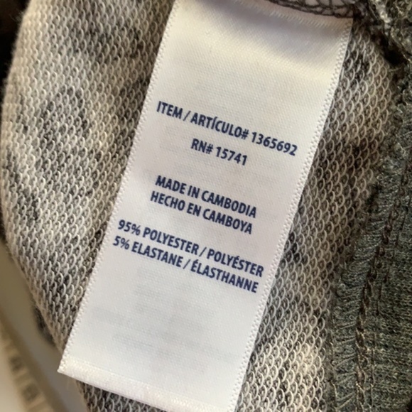 NEW Splendid Charcoal Heather Gray Black Leopard 2 Piece Loungewear Size XS - Picture 6 of 8